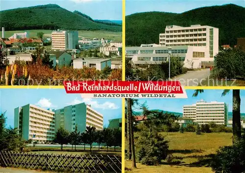 AK / Ansichtskarte Bad Wildungen Reinhardsquelle Sanatorium Wildetal Kat. Bad Wildungen