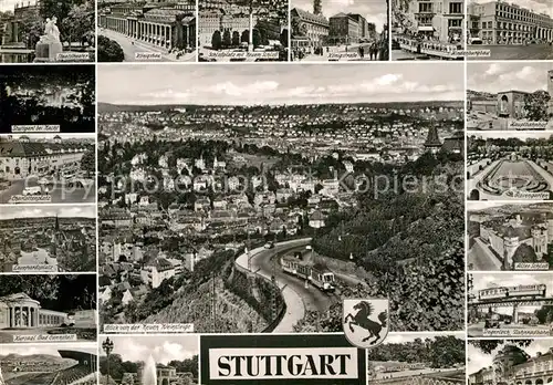 AK / Ansichtskarte Stuttgart Panorama Neue Weinsteige Sehenswuerdigkeiten der Stadt Kat. Stuttgart