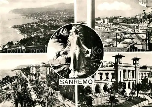 AK / Ansichtskarte Sanremo Panorama Riviera dei fiori Casino Municipale Spiaggia Kat. 