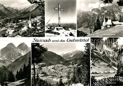 AK / Ansichtskarte Steinach Brenner Tirol Panorama Gschnitztal Trins Habichtgipfel Gipfelkreuz St Magdalena Alpenpanorama Kat. Steinach am Brenner