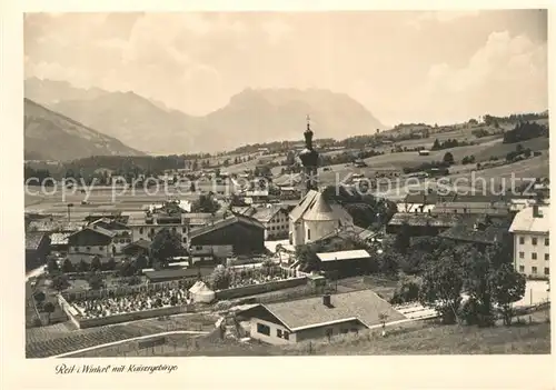 AK / Ansichtskarte Reit Winkl Ortsansicht mit Kirche Kaisergebirge Kat. Reit im Winkl