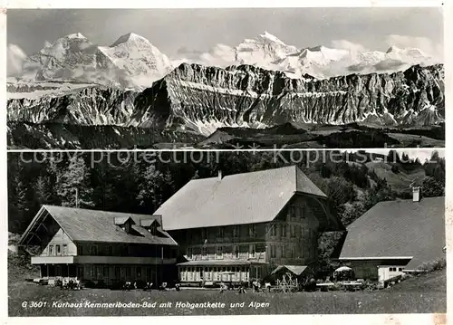 AK / Ansichtskarte Schangnau Kurhaus Kemmeriboden mit Hohgantkette und Alpen Kat. Schangnau