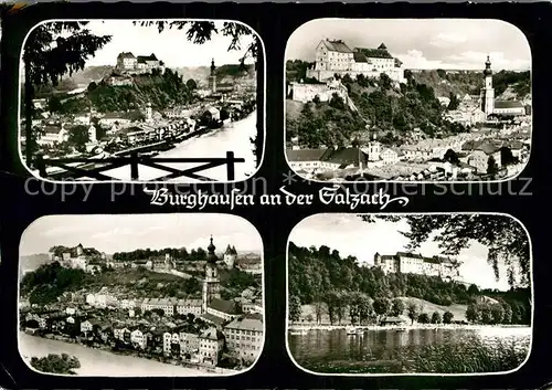 AK / Ansichtskarte Burghausen Salzach Panorama Burg Partie am Fluss Kat. Burghausen