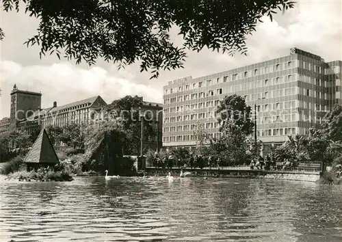 AK / Ansichtskarte Leipzig Schwanenteich Goethestrasse  Kat. Leipzig