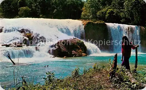 AK / Ansichtskarte Chiapas Mexico Cascadas Agua Azul 