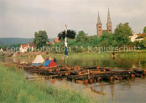 AK / Ansichtskarte Hoexter Weser Das letzte Weserfloss  Kat. Hoexter