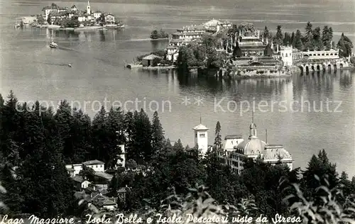 AK / Ansichtskarte Isola Bella Lago Maggiore e Isola Pescatori viste da Stresa