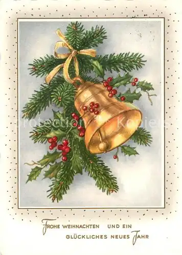 AK / Ansichtskarte Weihnachten Neujahr Glpcke Stechpalme  Kat. Greetings