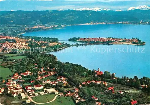 AK / Ansichtskarte Lindau Bodensee FliegeraufnahmeBad Schachen Kat. Lindau (Bodensee)