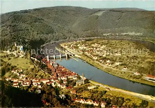 AK / Ansichtskarte Hirschhorn Neckar Fliegeraufnahme Schloss Hotel Burg Kat. Hirschhorn (Neckar)