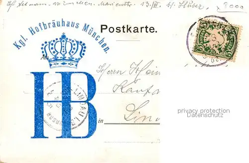 AK / Ansichtskarte Muenchen Hofbraeuhausgarten Kat. Muenchen
