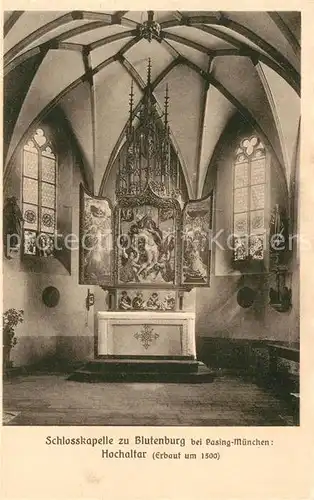 AK / Ansichtskarte Pasing Hochaltar in der Schlosskapelle Kat. Muenchen