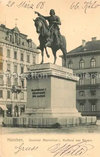 AK / Ansichtskarte Muenchen Denkmal Maximilian I Kat. Muenchen