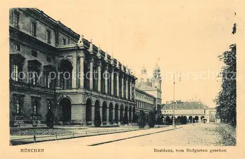 AK / Ansichtskarte Muenchen Residenz vom Hofgarten gesehen Kat. Muenchen