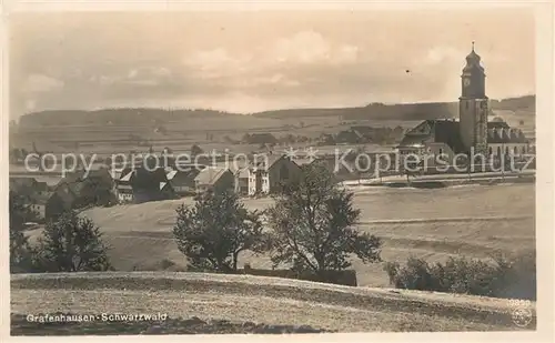 AK / Ansichtskarte Grafenhausen Schwarzwald Teilansicht Kirche Kat. Grafenhausen