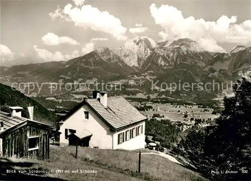 AK / Ansichtskarte Schoenau Berchtesgaden Panorama Blick vom Soeldenkoepfl Alpenpanorama Kat. Berchtesgaden