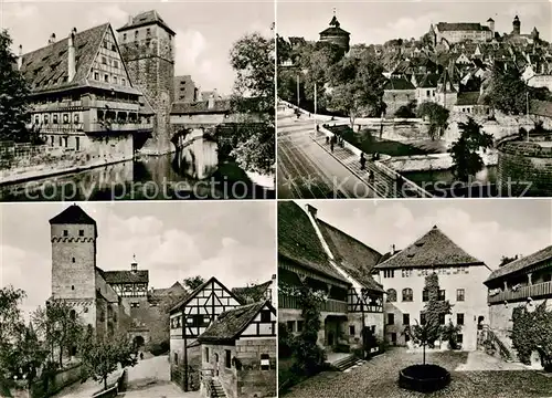 AK / Ansichtskarte Nuernberg Blick vom Hallertor zur Burg Kat. Nuernberg