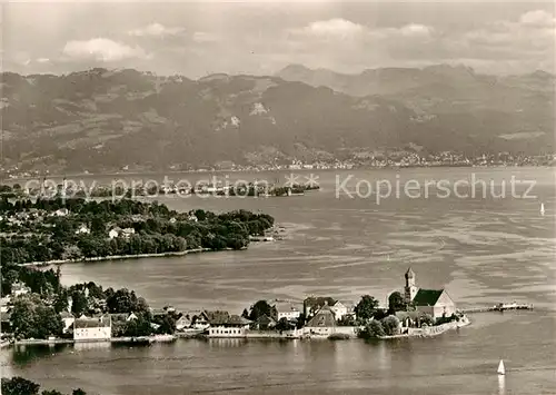 AK / Ansichtskarte Wasserburg Bodensee Fliegeraufnahme Kat. Wasserburg (Bodensee)