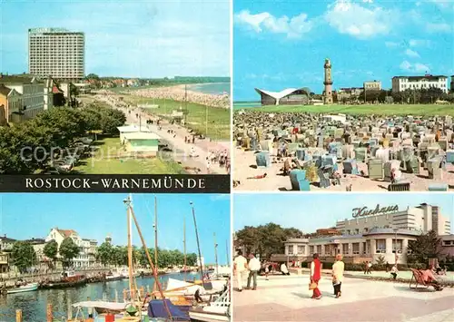 AK / Ansichtskarte Rostock Warnemuende Hotel Neptun Gaststaette Teepott Leuchtturm Kurhaus  Kat. Rostock