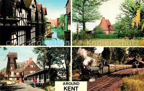 AK / Ansichtskarte Kent Weavers Canterbury Old Mill Whitstable Oast Houses Dymchurch Railway