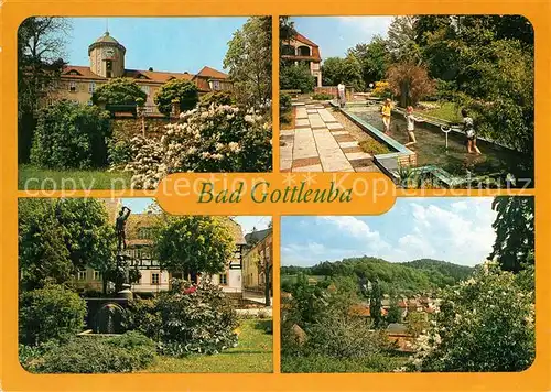 AK / Ansichtskarte Bad Gottleuba Berggiesshuebel Sanatorium Wassertretanlage Brunnen Teilansicht Kat. Bad Gottleuba Berggiesshuebel