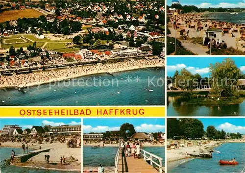 AK / Ansichtskarte Haffkrug Ostseebad Fliegeraufnahme Strandpartien Seebruecke Kat. Scharbeutz