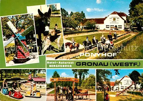 AK / Ansichtskarte Gronau Westfalen Muehle Ponyreiten Gokarts Ponyhof Spielplatz Kat. Gronau (Westf.)