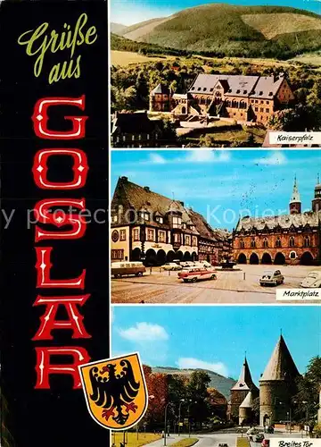 AK / Ansichtskarte Goslar Kaiserpfalz Marktplatz Breites Tor Kat. Goslar