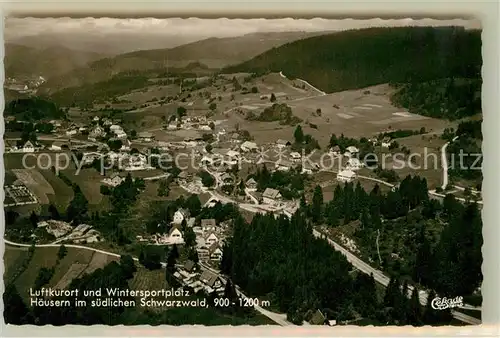 AK / Ansichtskarte Haeusern Hoechenschwand Fliegeraufnahme