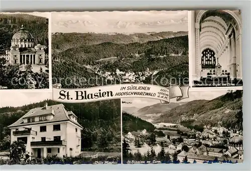 AK / Ansichtskarte St Blasien Hochaltar Orgel Dom Villa Teilansicht  Kat. St. Blasien