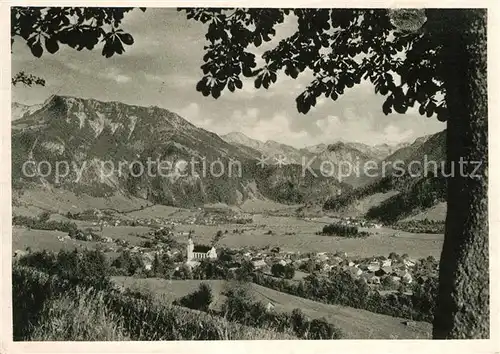 AK / Ansichtskarte Bad Oberdorf Panorama mit Iseler und Hintersteinertal Allgaeuer Alpen Kat. Bad Hindelang