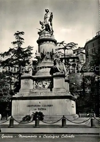 AK / Ansichtskarte Genova Genua Liguria Monumento a Cristoforo Colombo Columbusdenkmal Kat. Genova