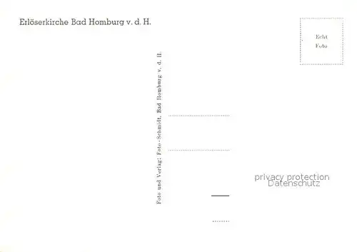 AK / Ansichtskarte Bad Homburg Erloeserkirche Kat. Bad Homburg v.d. Hoehe