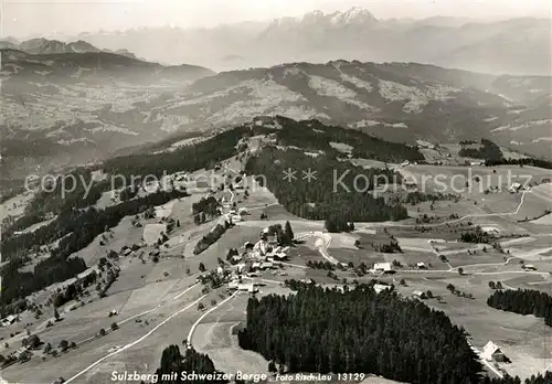 AK / Ansichtskarte Sulzberg Allgaeu mit Schweizer Bergen Fliegeraufnahme Kat. Sulzberg