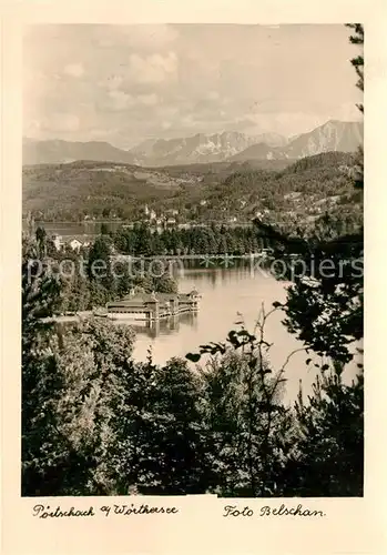 AK / Ansichtskarte Poertschach Woerthersee Blick ueber den See zu den Alpen Kat. Poertschach Woerther See Kaernten