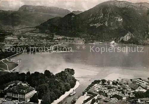 AK / Ansichtskarte Annecy Haute Savoie Le Lac le Parmelan et Mont Veyrier vue aerienne Kat. Annecy