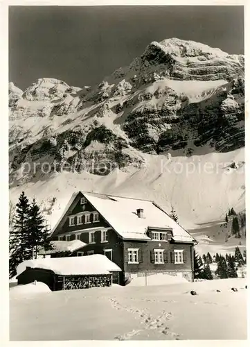 AK / Ansichtskarte Schwaegalp AR Naturfreundehaus am Saentis Appenzeller Alpen
