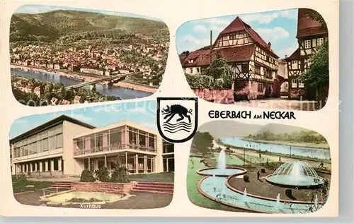 AK / Ansichtskarte Eberbach Neckar Panorama Hof Kurhaus Wasserspiele Kat. Eberbach