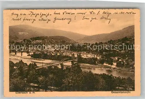 AK / Ansichtskarte Eberbach Neckar Gesamtansicht  Kat. Eberbach