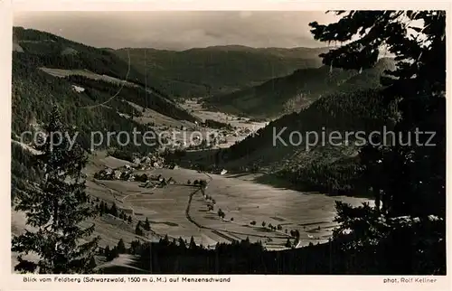 AK / Ansichtskarte Feldberg Schwarzwald Blick auf Menzenschwand Kat. Feldberg (Schwarzwald)