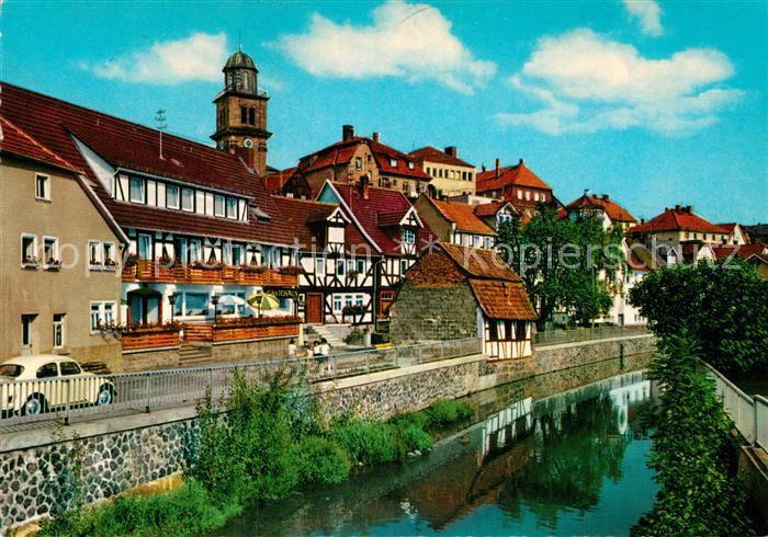 Lauterbach Hessen Fachwerkhaeuser an der Lauter Kat