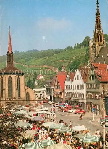 AK / Ansichtskarte Esslingen Neckar Marktplatz Markt Kirche Kat. Esslingen am Neckar