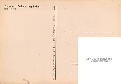 AK / Ansichtskarte Geiselhoering Rathaus Zeichnung Kuenstlerkarte Kat. Geiselhoering
