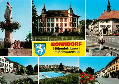 AK / Ansichtskarte Bonndorf Schwarzwald Schloss Schwimmbad Brunnen Kat. Bonndorf