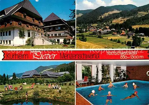 AK / Ansichtskarte Menzenschwand Kurheim Pieper Hallenbad Teich Panorama  Kat. St. Blasien