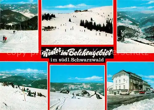AK / Ansichtskarte Belchen Baden Winterpanorama Skipisten Skilifte Hotel Belchenhaus Kat. Neuenweg