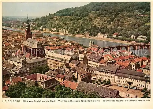 AK / Ansichtskarte Heidelberg Neckar Blick vom Schloss auf die Stadt Kat. Heidelberg