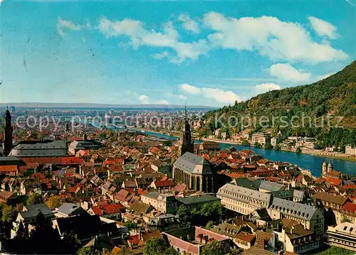 AK / Ansichtskarte Heidelberg Neckar Blick vom Schloss auf Stadt und Neckar Kat. Heidelberg