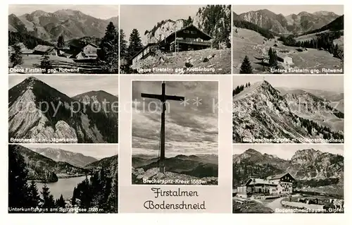 AK / Ansichtskarte Bodenschneid Firstalmen Brecherspitzkreuz Spitzingsee Alpenpanorama Kat. Schliersee