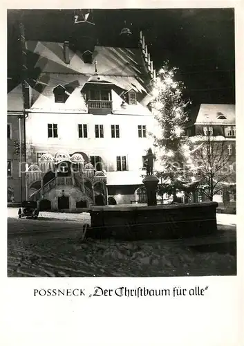 AK / Ansichtskarte Poessneck "Der Christbaum fuer alle" Weihnachtskarte Kat. Poessneck